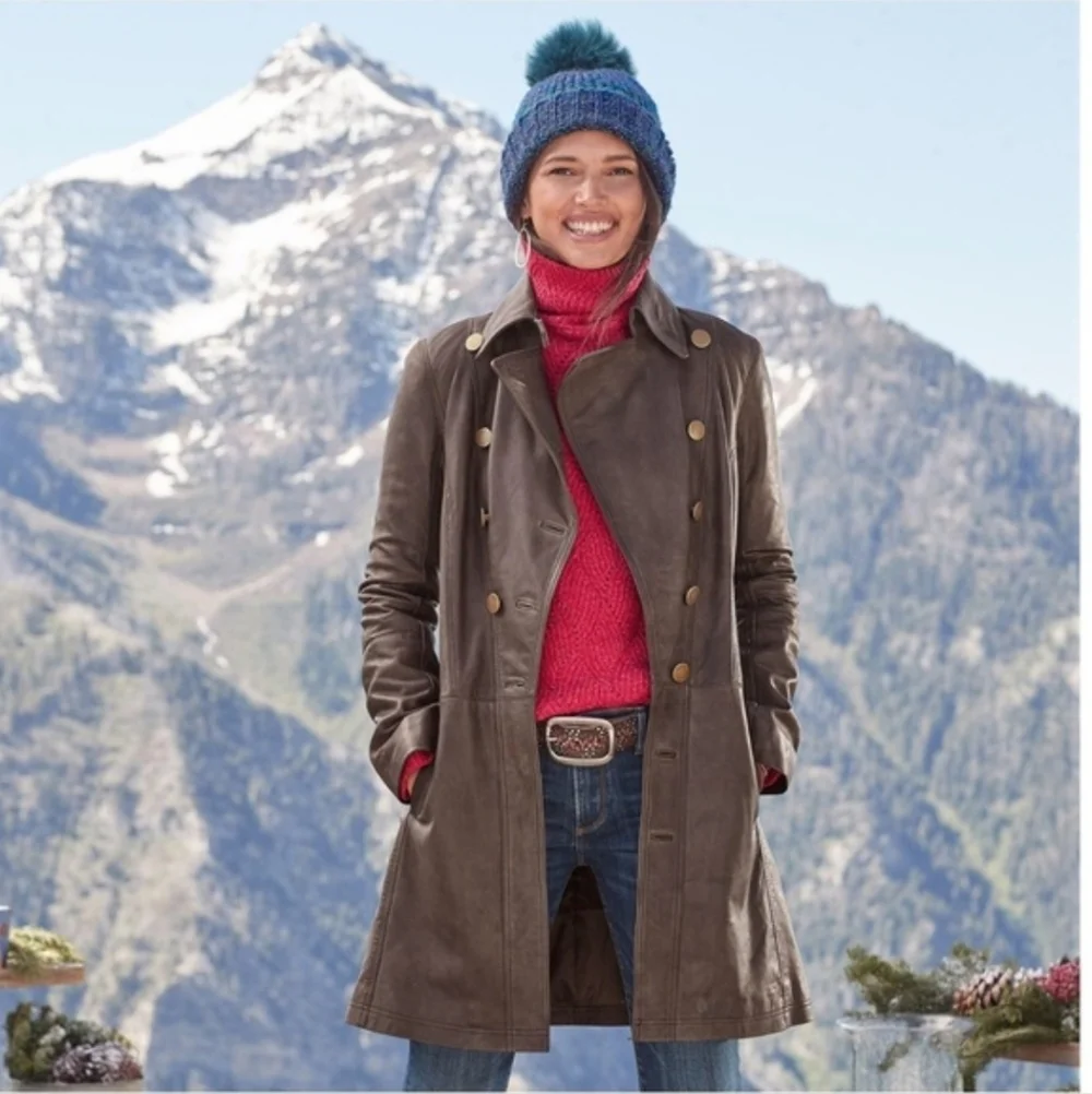 Sundance Carmicheal Leather Trenchcoat in Tuape | Size XL - Picture 3 of 14